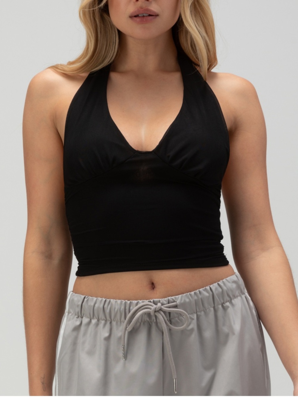 RSQ Black Halter Crop Top size Small